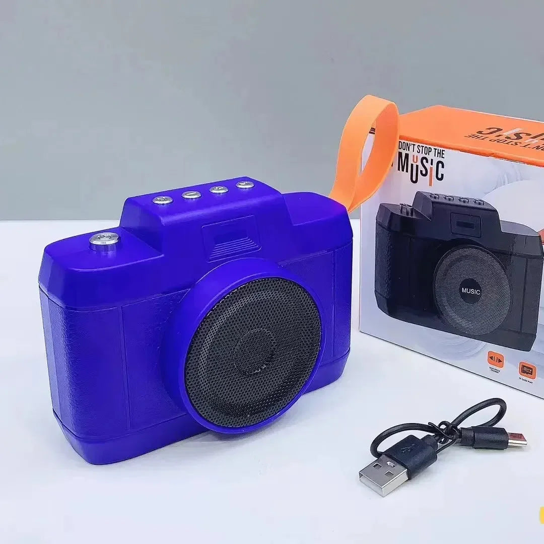 Retro-Sonic Camera-Shaped Bluetooth Speaker - Bear Hugs