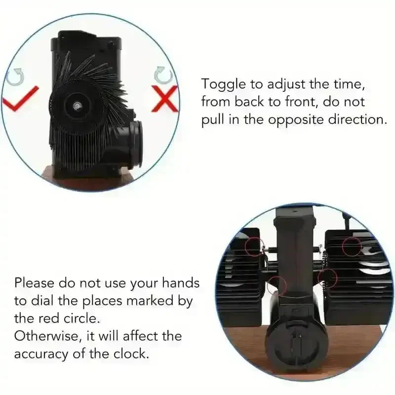 Retro Vintage Mechanical Flip Clock - Bear Hugs