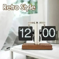 Retro Vintage Mechanical Flip Clock - Bear Hugs