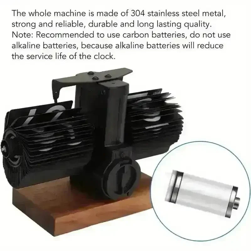 Retro Vintage Mechanical Flip Clock - Bear Hugs