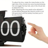 Retro Vintage Mechanical Flip Clock - Bear Hugs