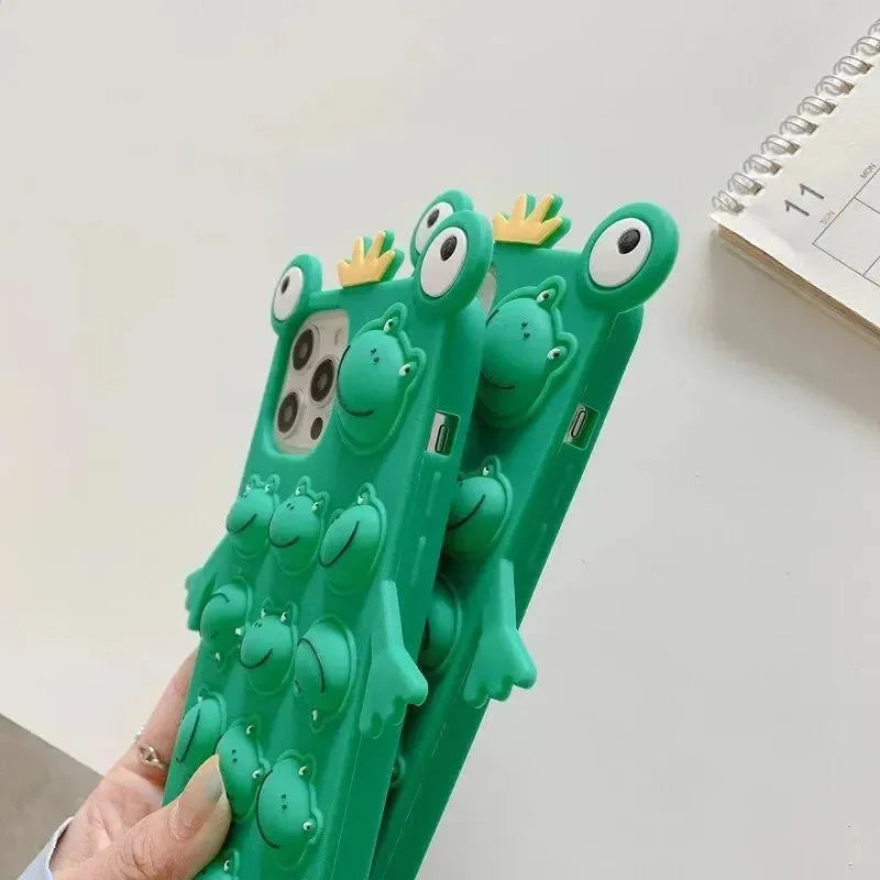 Ribbit Grip Frog Pop-it Case (For iPhones) - Bear Hugs