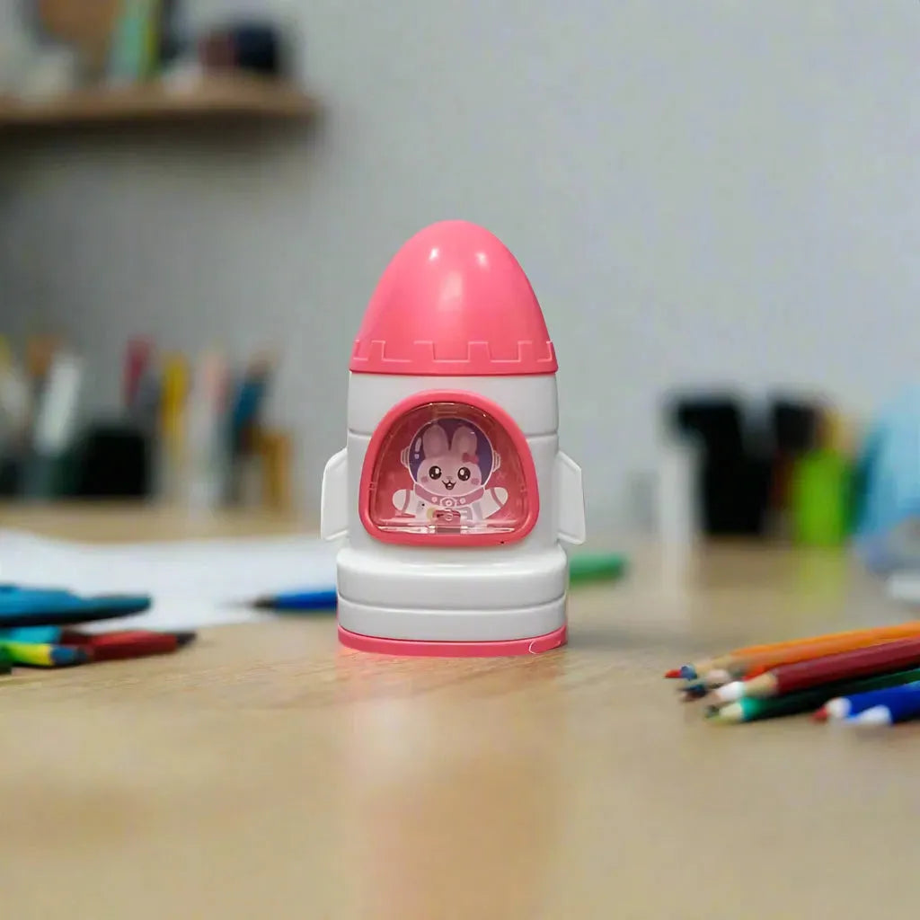 Rocket Shaped 2-in-1 Eraser & Sharpener - Bear Hugs