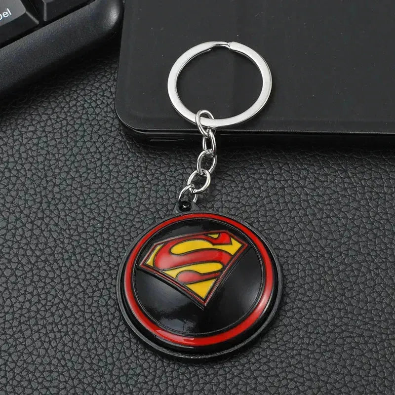 Rotating Superman Logo Keychain - Bear Hugs