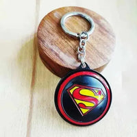 Rotating Superman Logo Keychain - Bear Hugs