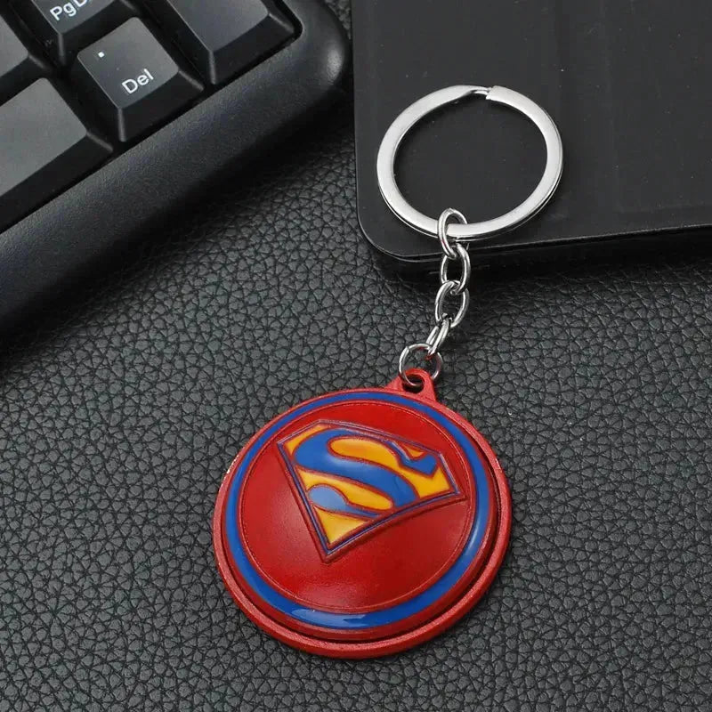 Rotating Superman Logo Keychain - Bear Hugs
