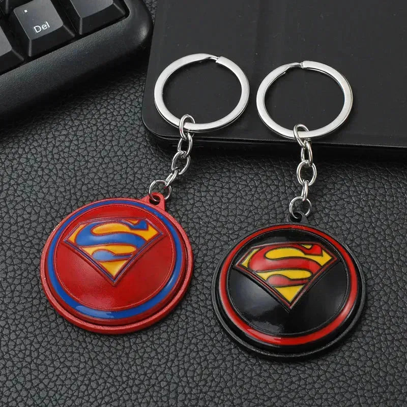 Rotating Superman Logo Keychain - Bear Hugs