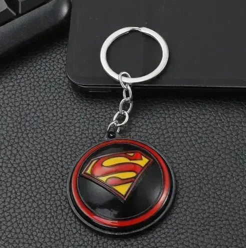 Rotating Superman Logo Keychain - Bear Hugs
