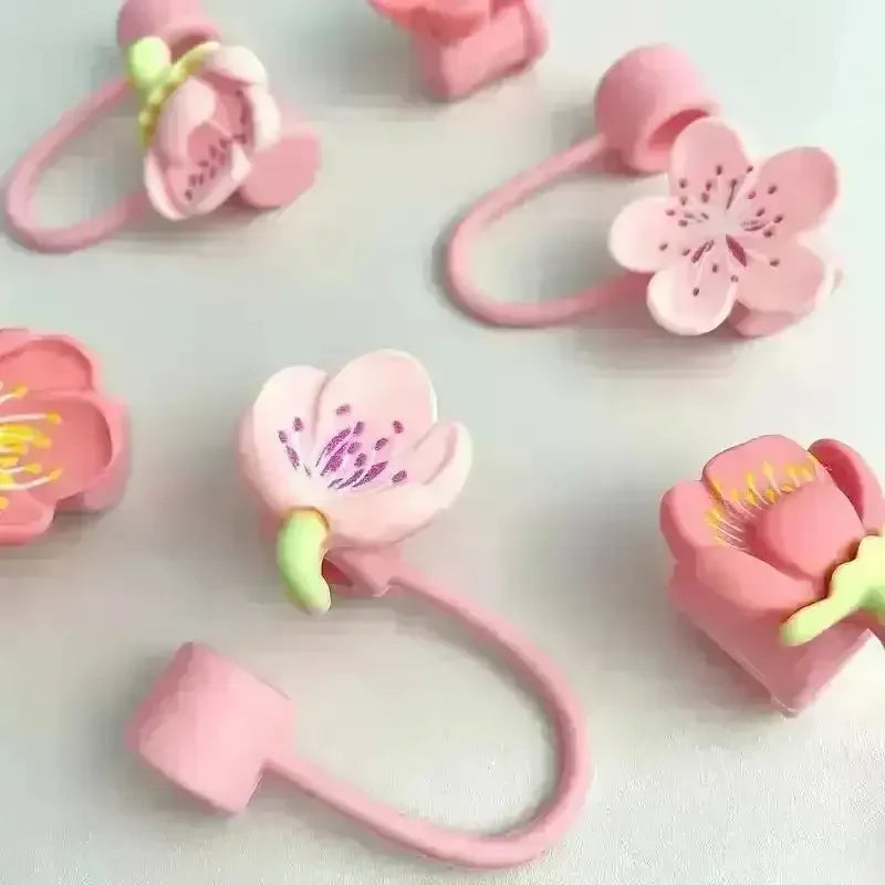 Sakura Flowers Silicon Toppers for Stanley Cup (8 Pcs) - Bear Hugs