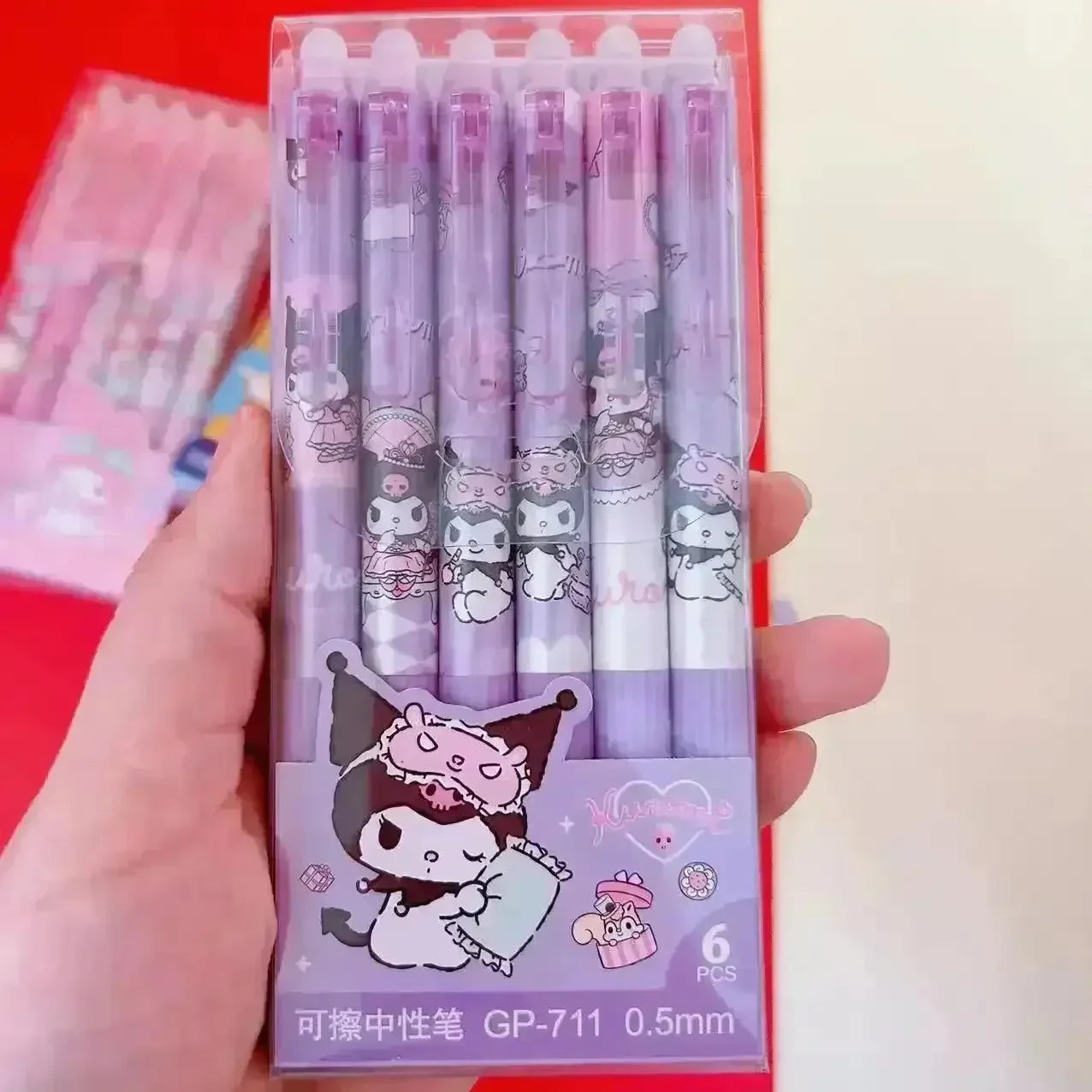 Sanrio & Egg Party Erasable Gel Pen (Set of 6) - Bear Hugs