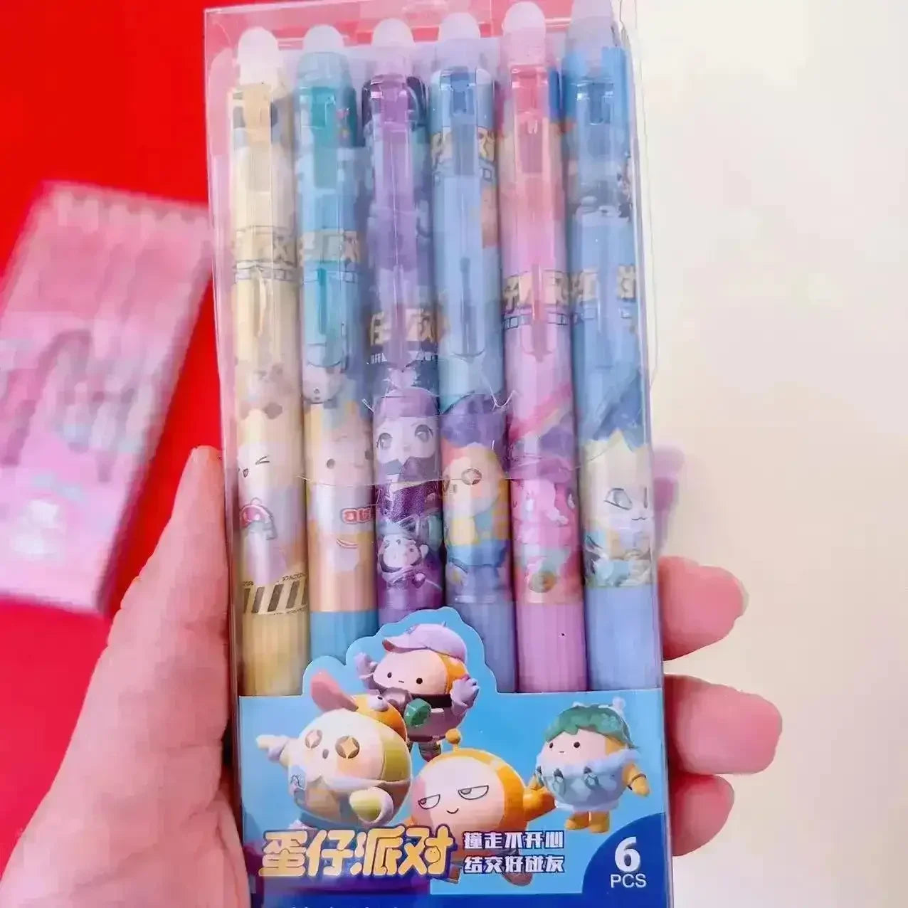 Sanrio & Egg Party Erasable Gel Pen (Set of 6) - Bear Hugs