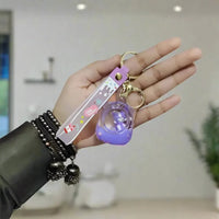 Sanrio Aqua-Charm Acrylic Liquid Keychain - Bear Hugs