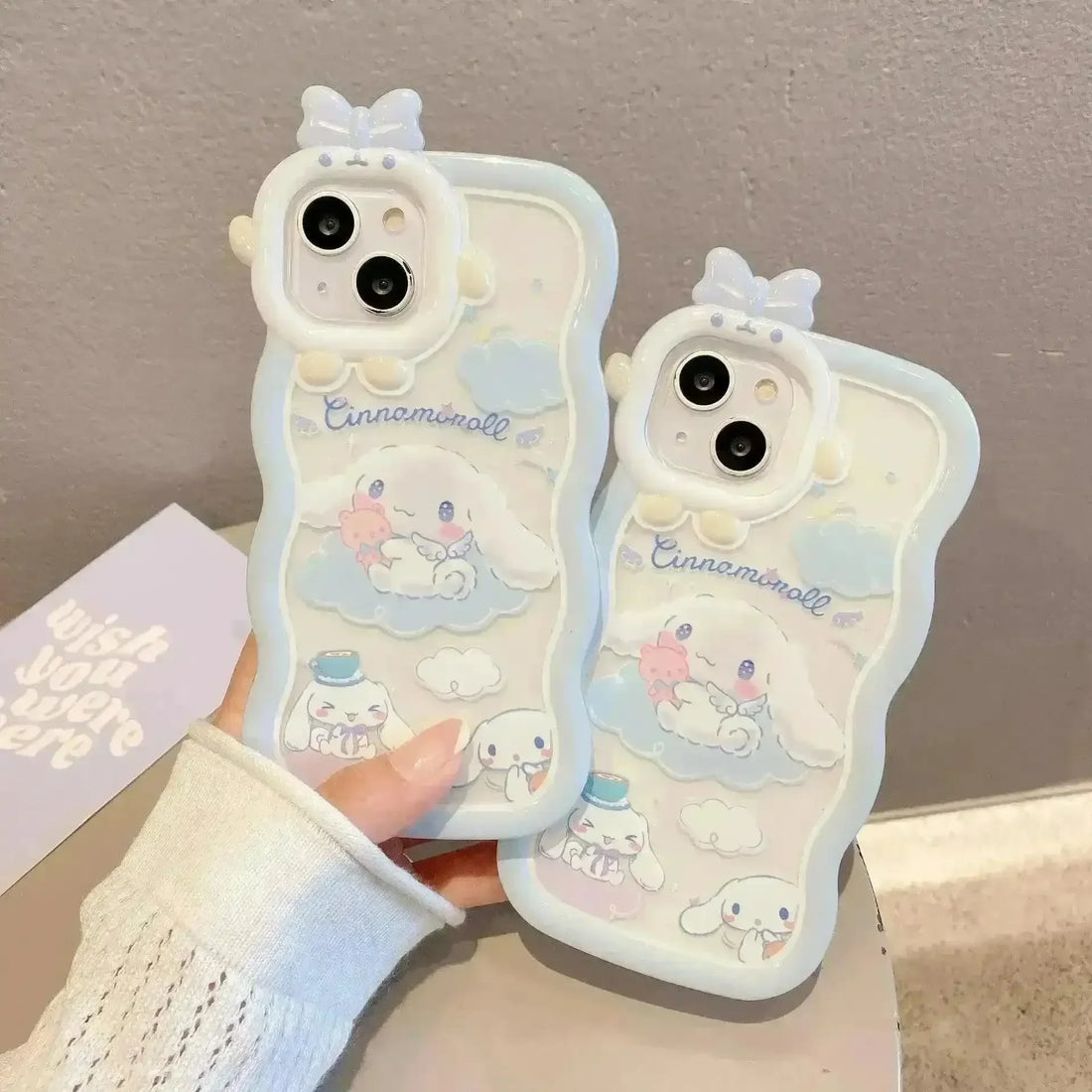 Sanrio Beaded Cinnamoroll Phone Case (For iPhones) - Bear Hugs