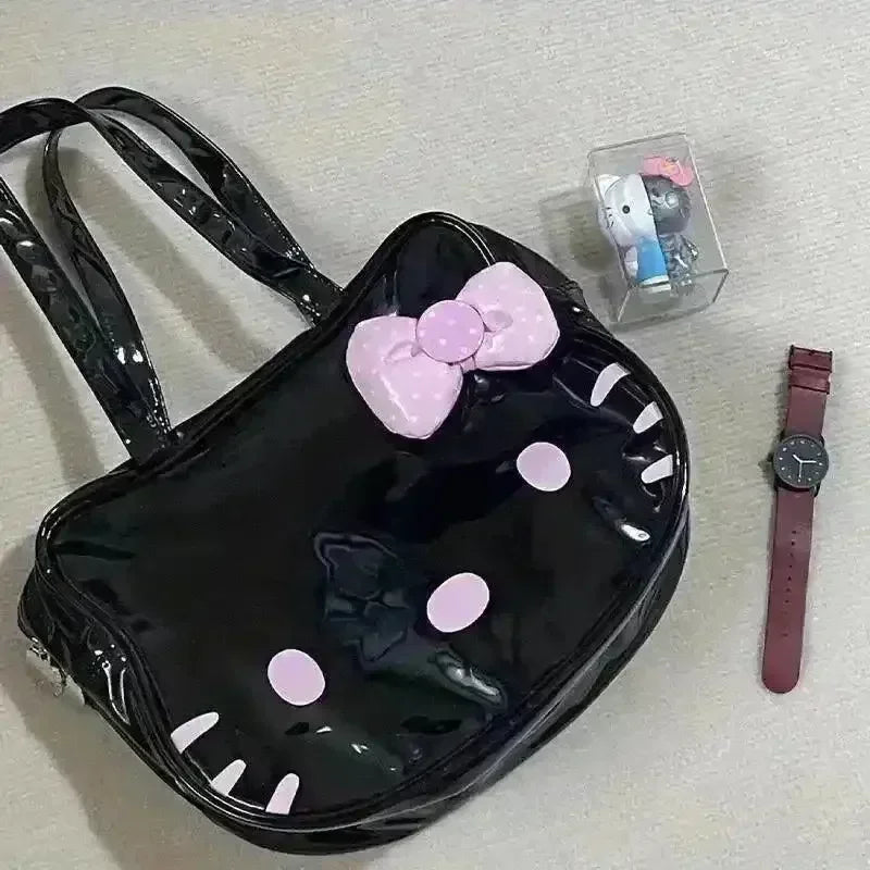 HLT x ハロー Kitty Puffer トート Bag ブラック The Hello Kitty Face