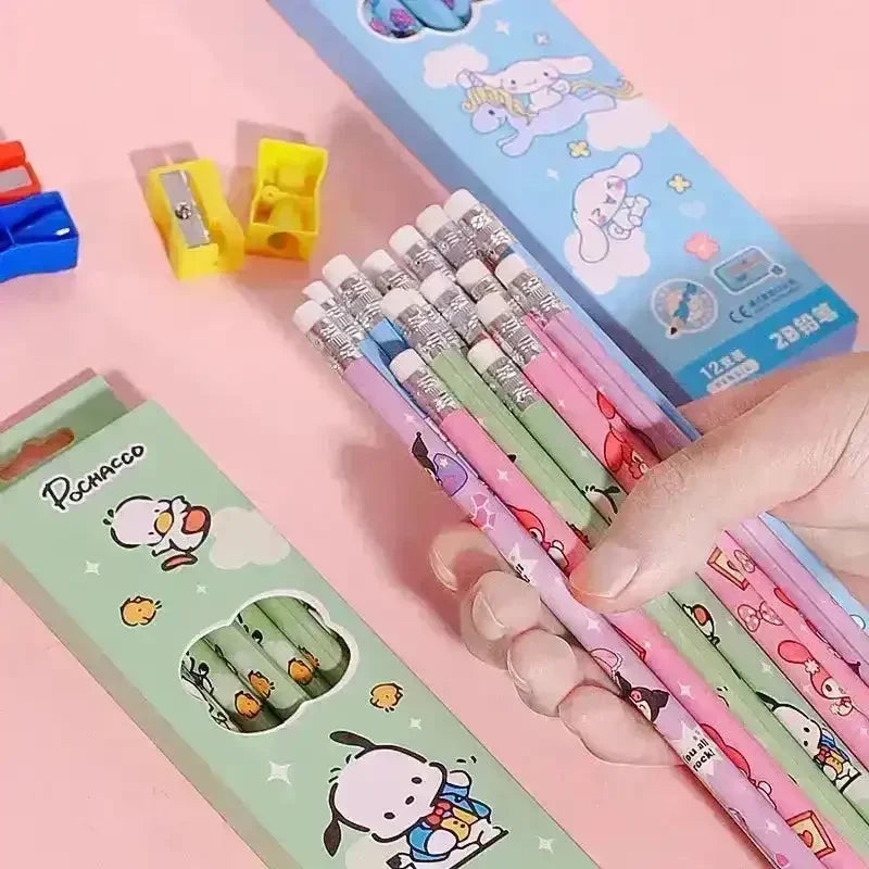 Sanrio Boxed Pencil Set (12 Pcs) - Bear Hugs