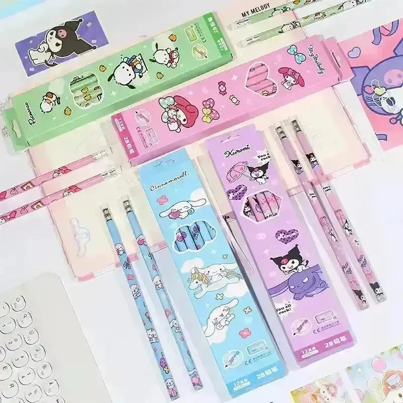 Sanrio Boxed Pencil Set (12 Pcs) - Bear Hugs