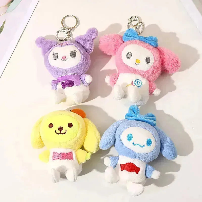 Sanrio Candy Mark Plush Keychain - Bear Hugs