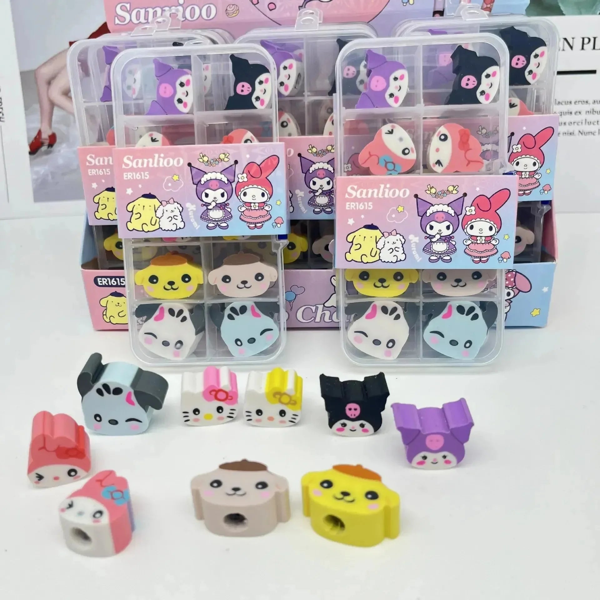 Sanrio Character Cuties Eraser Set - Bear Hugs