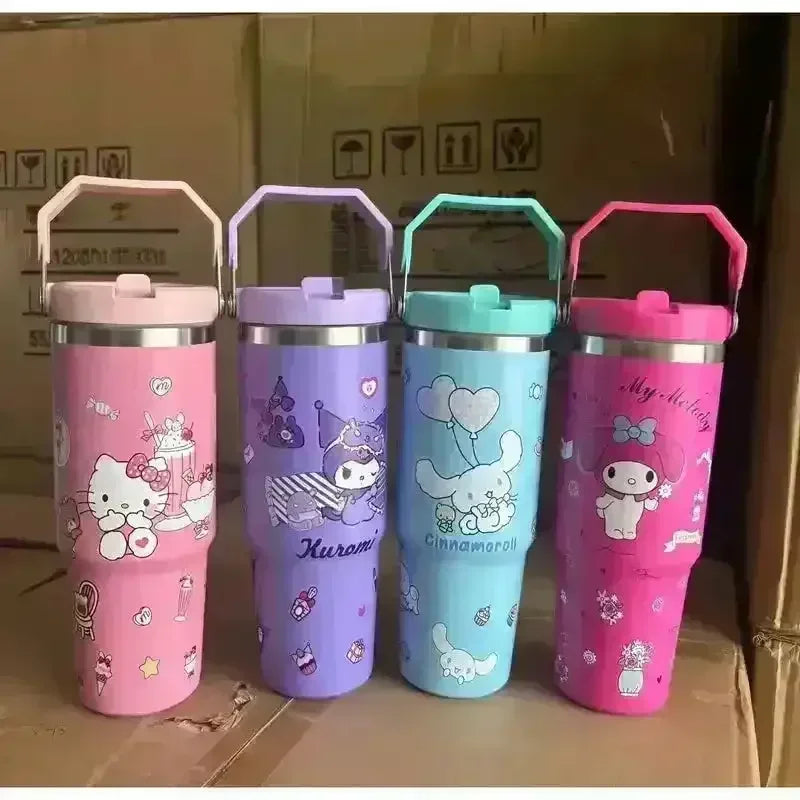Sanrio Characters Flip Straw Bottle (30 oz) - Bear Hugs
