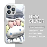 Sanrio Characters Metallic Color Case (For iPhones) - Bear Hugs