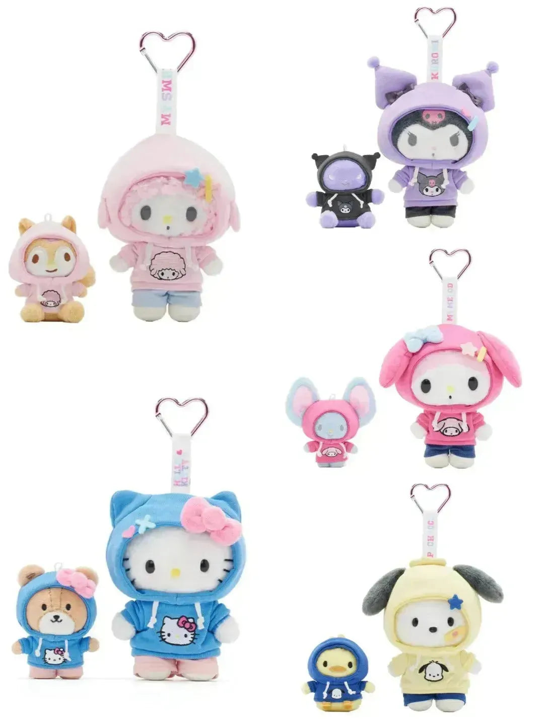 Sanrio Citywalk Series Plush Keychain and Brooch - Bear Hugs