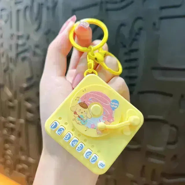 Sanrio Disc Phonograph Keychain - Bear Hugs