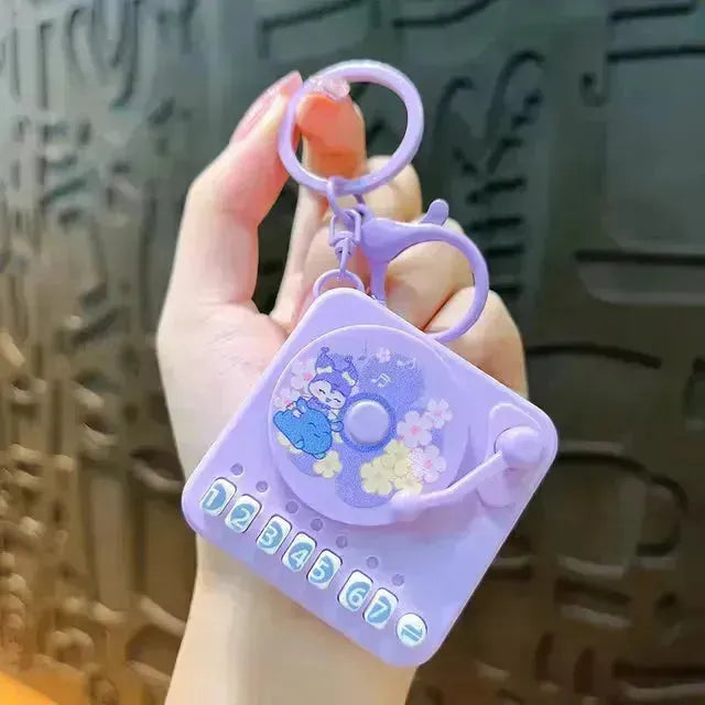 Sanrio Disc Phonograph Keychain - Bear Hugs