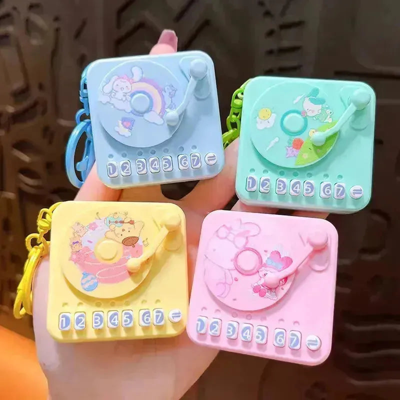 Sanrio Disc Phonograph Keychain - Bear Hugs