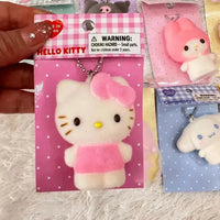 Sanrio Flocking Mascot Squishy Toy Keychain - Bear Hugs