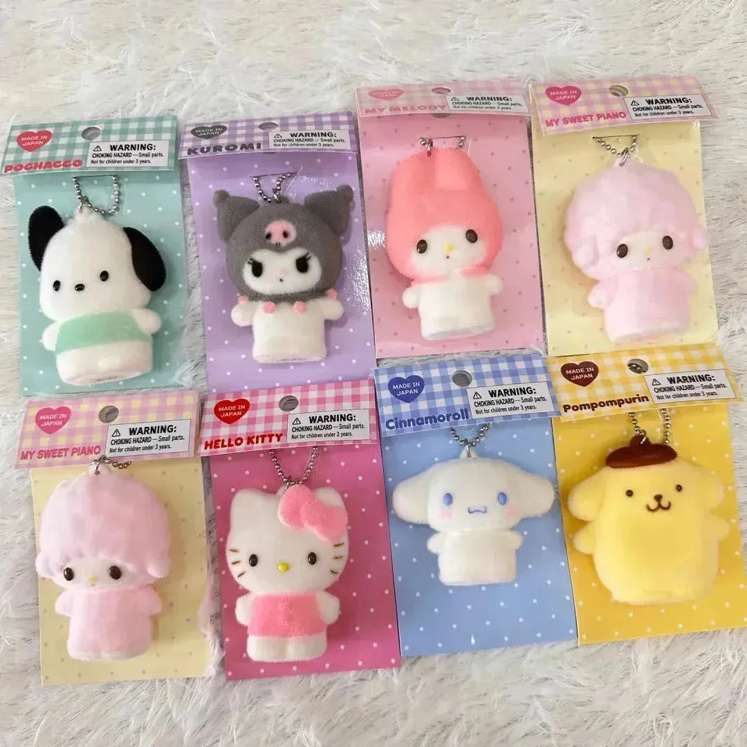 Sanrio Flocking Mascot Squishy Toy Keychain - Bear Hugs