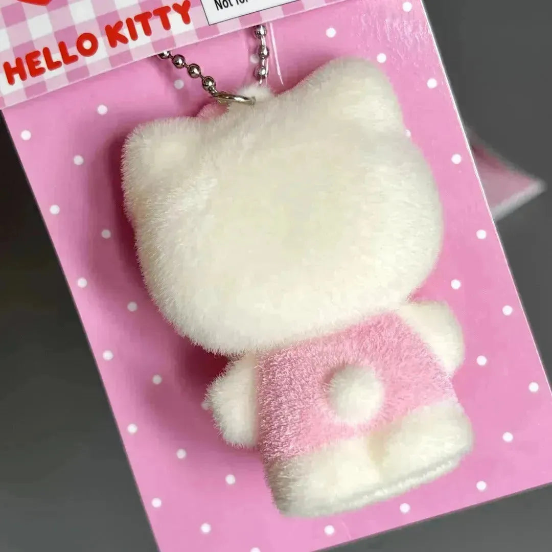 Sanrio Flocking Mascot Squishy Toy Keychain - Bear Hugs