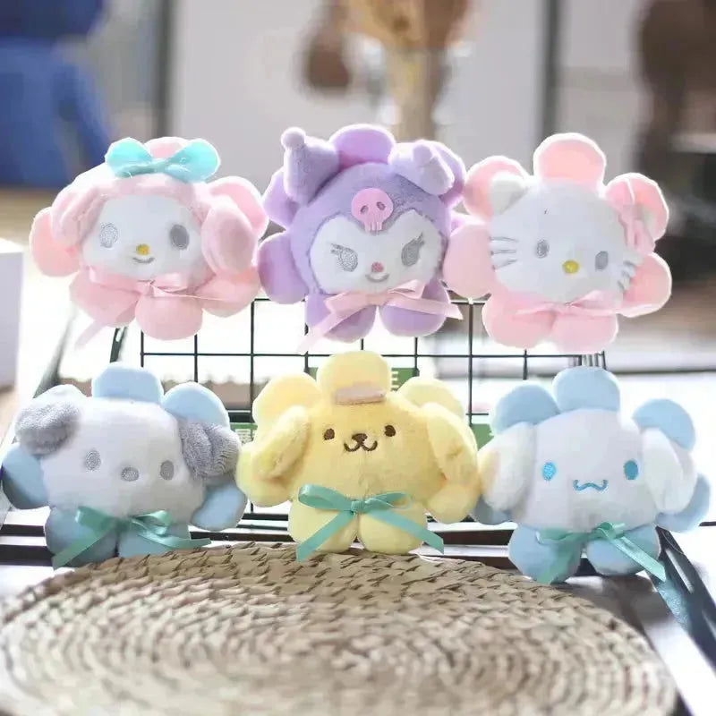 Sanrio Flower Series Plush Keychain - Bear Hugs