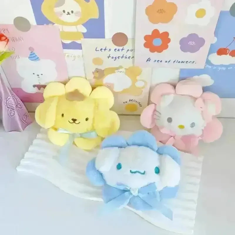 Sanrio Flower Series Plush Keychain - Bear Hugs