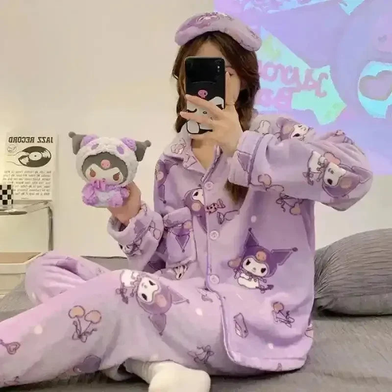 Sanrio Fluffy Pajamas Set - Bear Hugs