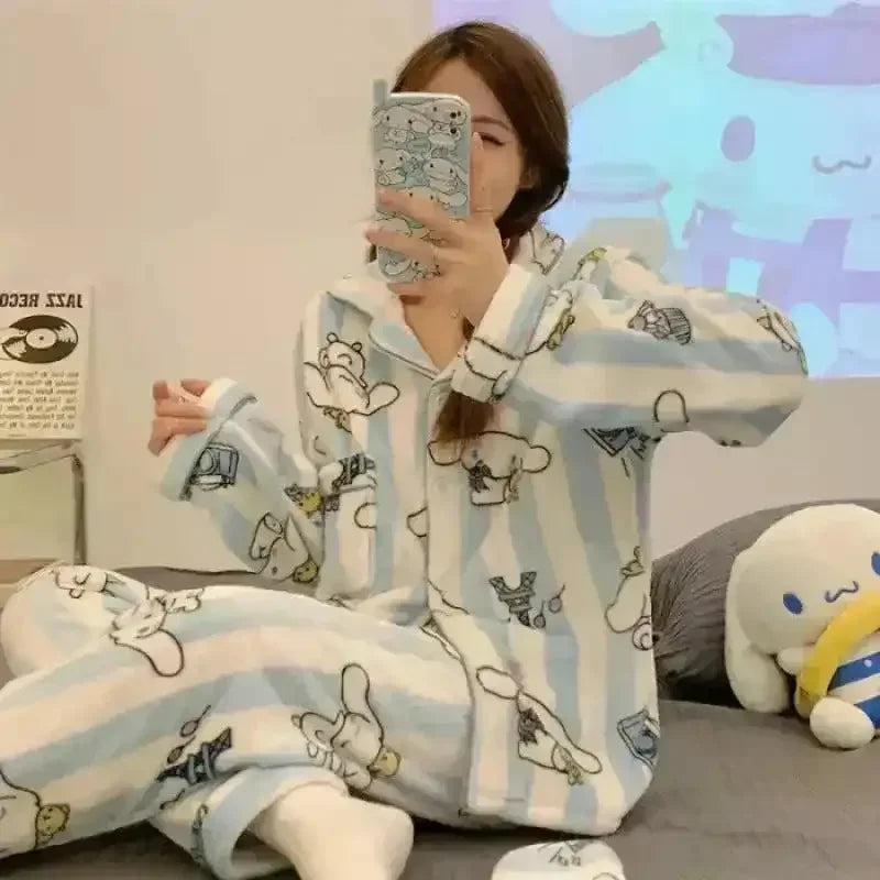 Sanrio Fluffy Pajamas Set - Bear Hugs