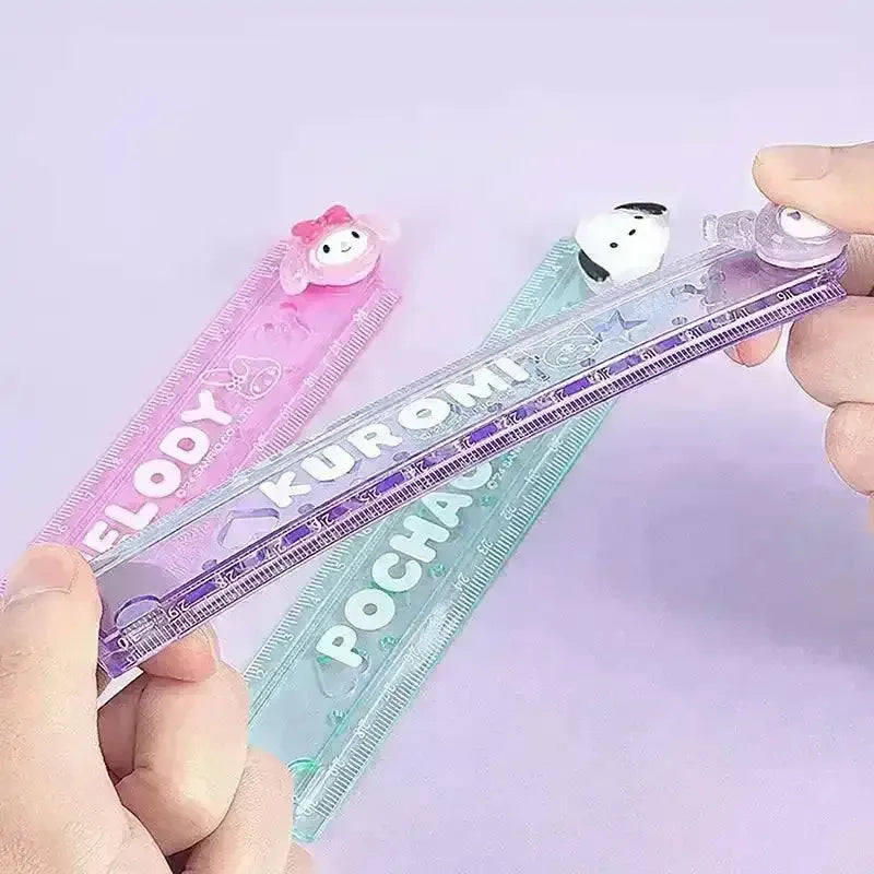 Sanrio Folding Ruler with Shapes (30 cm) - Bear Hugs