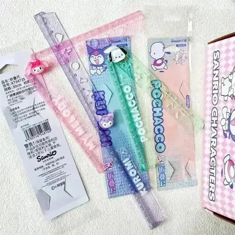 Sanrio Folding Ruler with Shapes (30 cm) - Bear Hugs