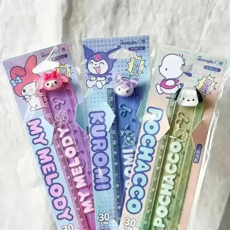 Sanrio Folding Ruler with Shapes (30 cm) - Bear Hugs