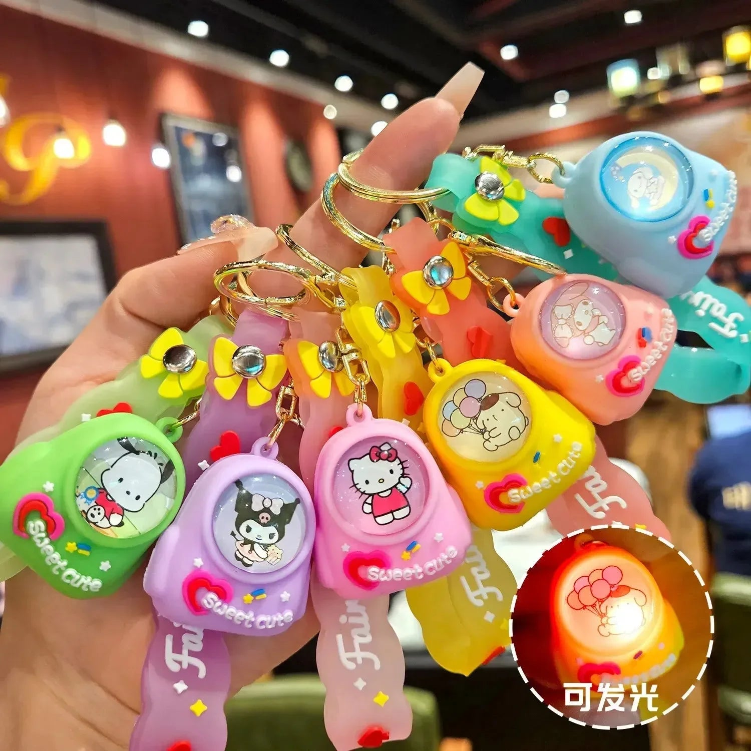 Sanrio Glow Buddies Luminous Keychain - Bear Hugs