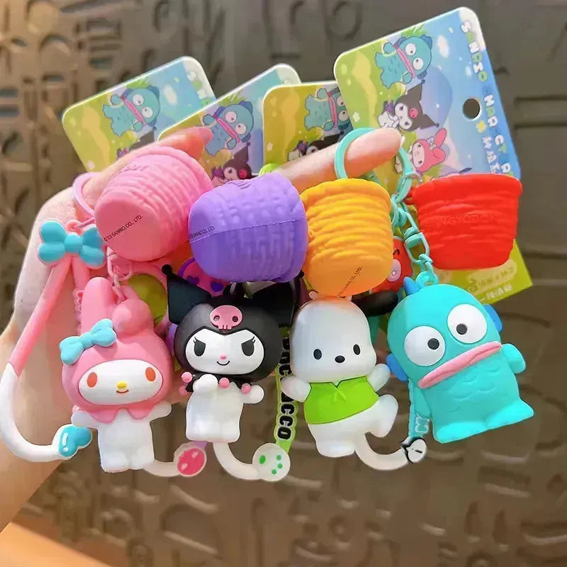 Sanrio Kawaii Basket 3D Keychain - Bear Hugs