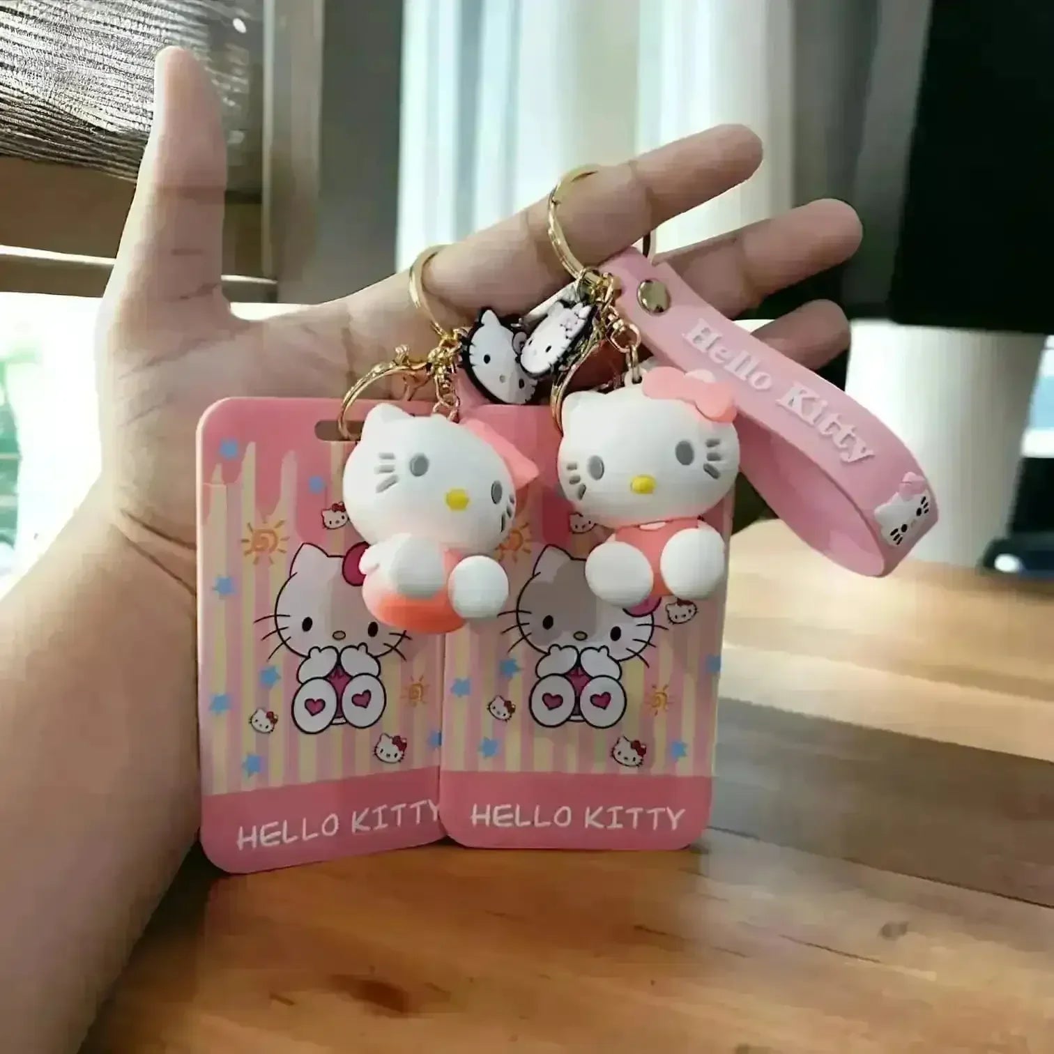Sanrio Kawaii ID Card Keychain - Bear Hugs