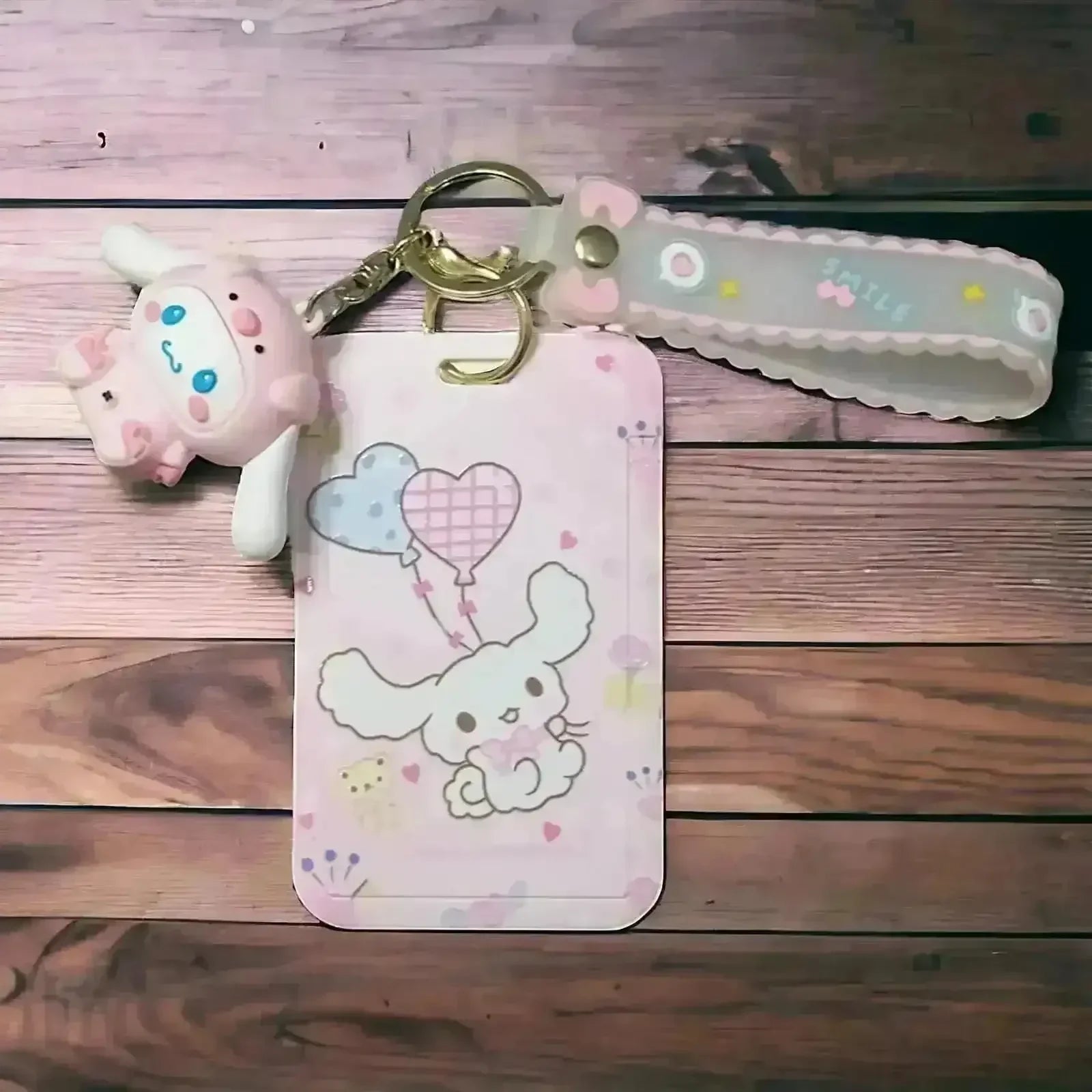 Sanrio Kawaii ID Card Keychain - Bear Hugs