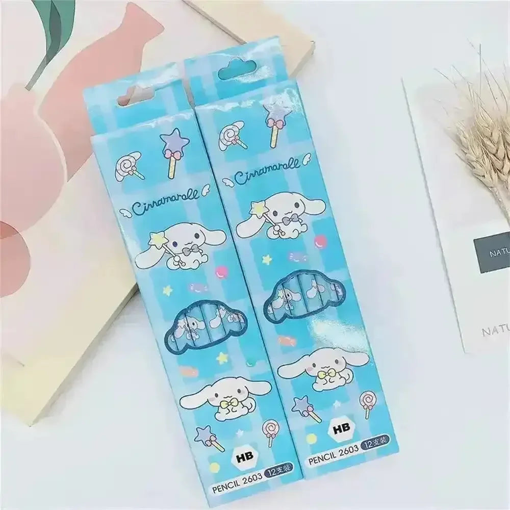 Sanrio Kawaii Pencil Set (12 Pcs) - Bear Hugs