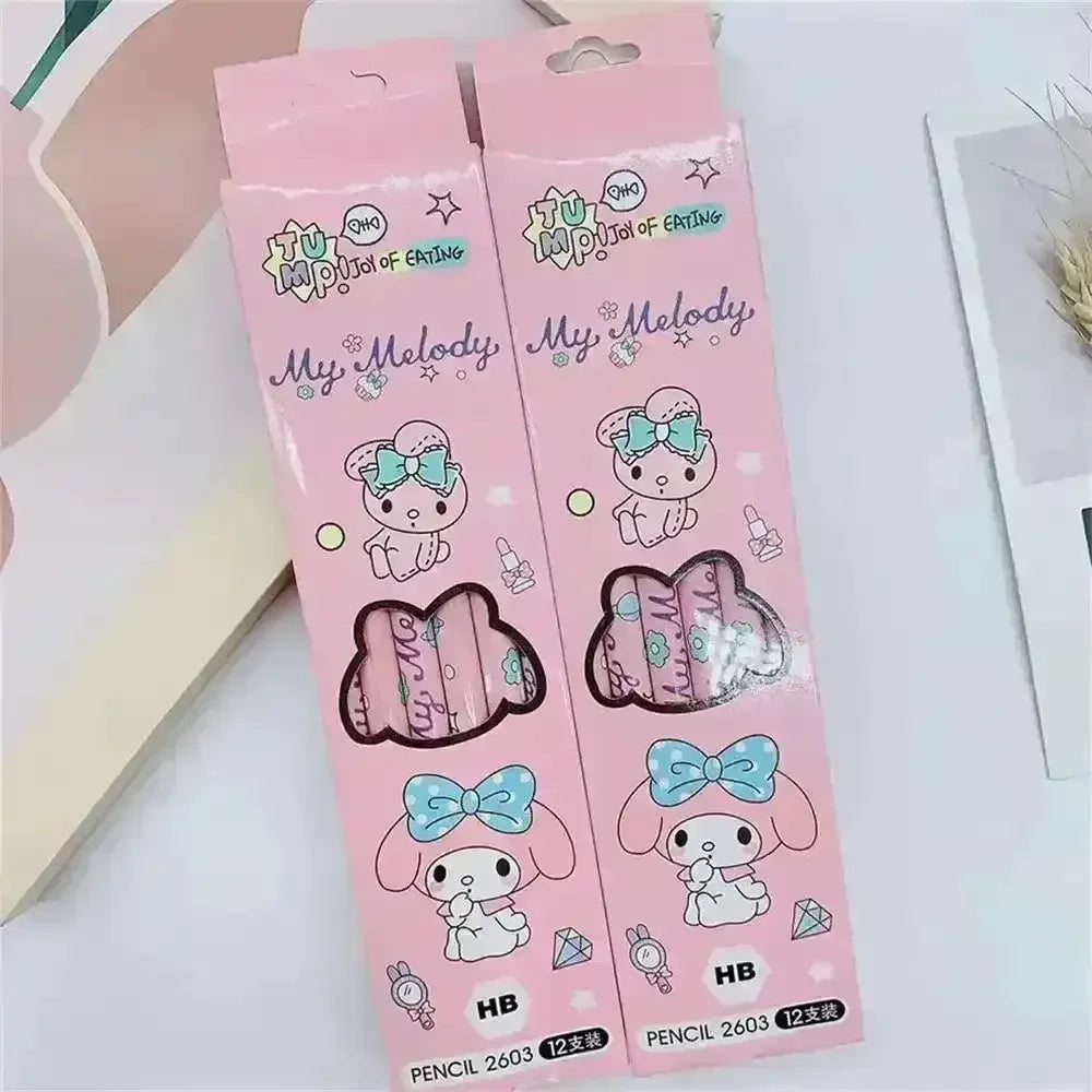 Sanrio Kawaii Pencil Set (12 Pcs) - Bear Hugs
