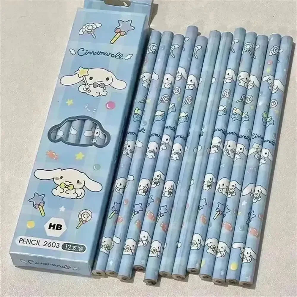 Sanrio Kawaii Pencil Set (12 Pcs) - Bear Hugs