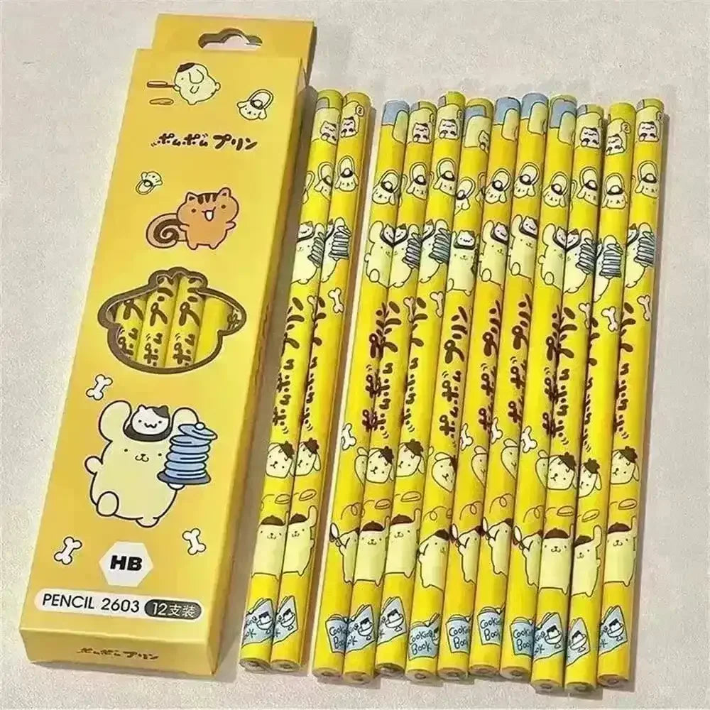 Sanrio Kawaii Pencil Set (12 Pcs) - Bear Hugs
