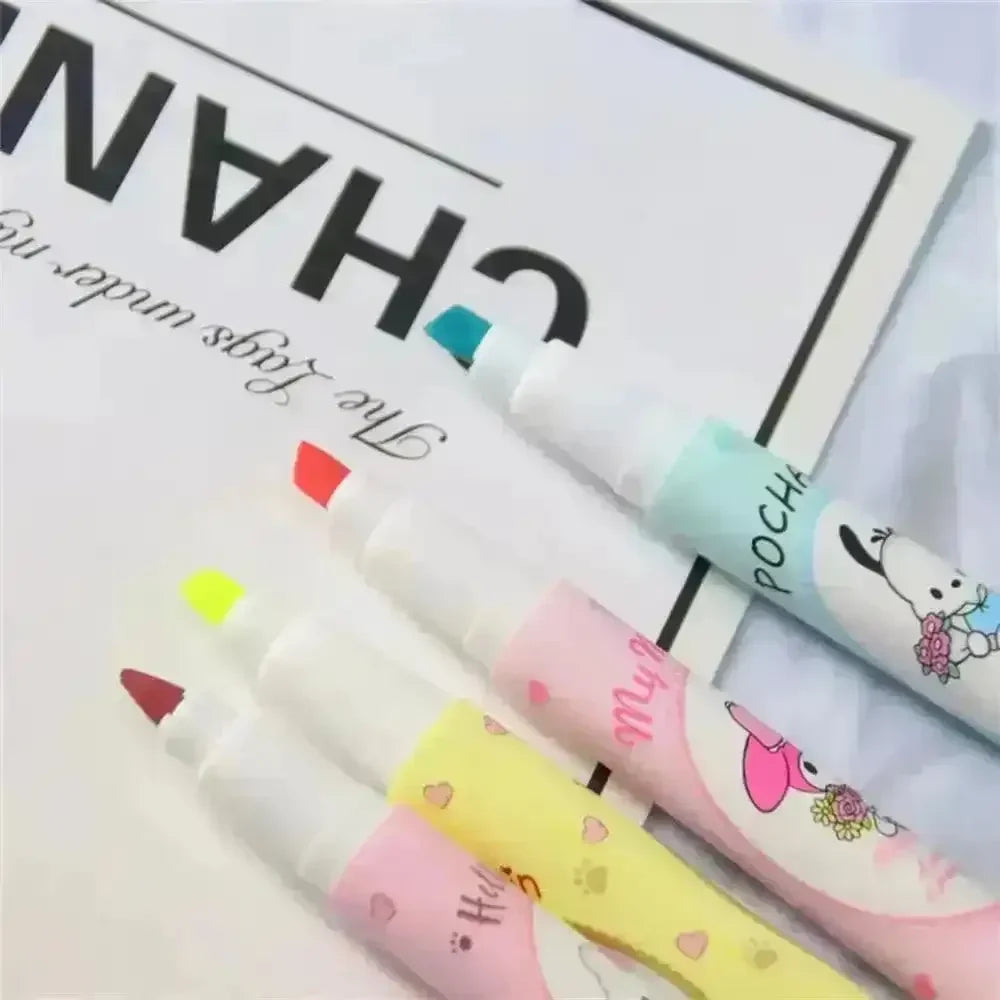 Sanrio Kawaii Pouch Highlighter (Set of 6) - Bear Hugs