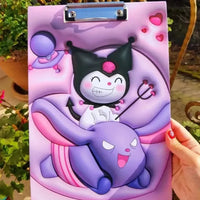 Sanrio Kuromi A4 Exam Pad - Bear Hugs