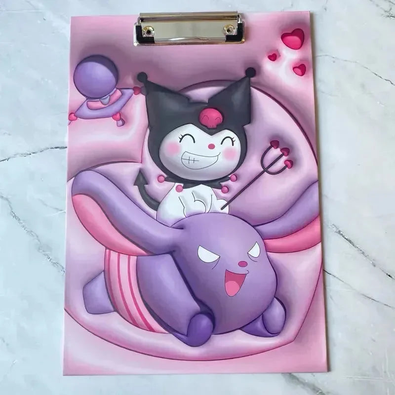 Sanrio Kuromi A4 Exam Pad - Bear Hugs