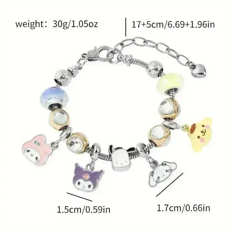 Sanrio Kuromi and Friends Charm Bracelet - Bear Hugs